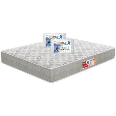 Imagem de Kit Colchão Casal Prorelax Espuma D33 17x138cm - Turquesa + Travesseir