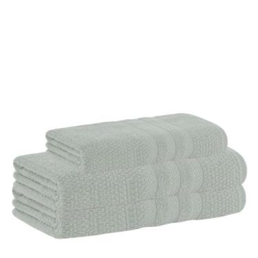 Imagem de Jogo De Toalhas 3 Peças 2 Banho Gigante E 1 Rosto Buddemeyer, Verde - 