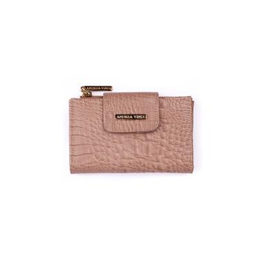 Imagem de Carteira feminina de couro croco Lanna 10x15,5cm