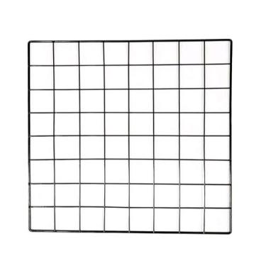 Imagem de Tela Aramada 40x40 Expositor Memory Board Preto c/ 6 mini prendedores 