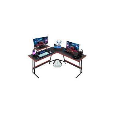 Imagem de Mesa Gamer Xtrike Me DK-04, Tampo com Textura em Fibra de Carbono, Ergonômica, Preto - DK-04