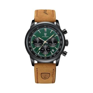 Imagem de Relógio Militar Masculino À Prova d'Água Com Cronógrafo Luminoso POEDA