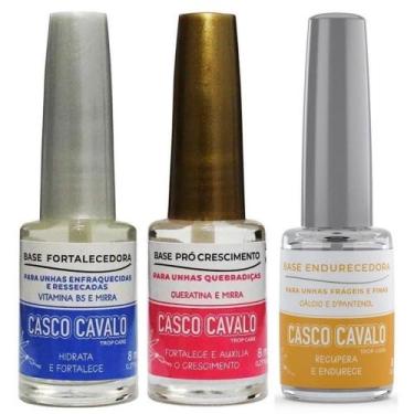 Imagem de Kit Casco de Cavalo: Base Endurecedora, Fortalecedora e Pró Cresciment