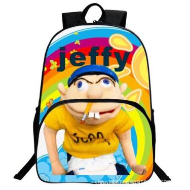Imagem de Mochila escolar infantil Jeffy Boy, impressão 3D, poliéster - yiweisai