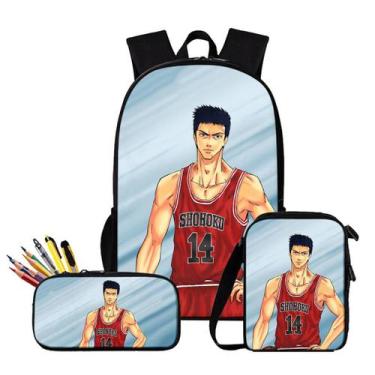 Imagem de Conjunto de mochilas Sakuragi Anime School, 3 peças para crianças, pol