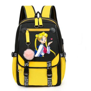 Imagem de Mochila escolar Sailers Moons Anime para crianças de nylon - yiweisai