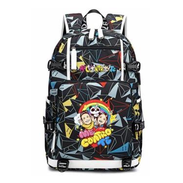 Imagem de Mochila escolar masculina Controles The Cartoon Kids Nylon 30x14x47cm 