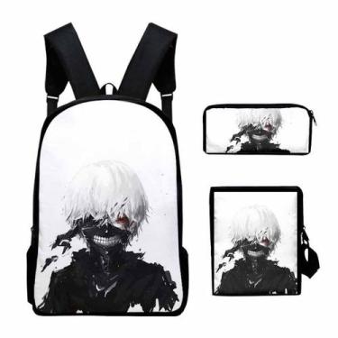 Imagem de Conjunto de mochilas escolares Tokyos Ghouls Kanekis Kens para criança