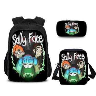 Imagem de Conjunto de mochilas Sallys Faces School Students, 3 unidades com bols