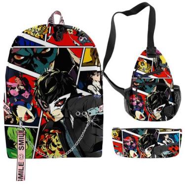 Imagem de Conjunto de mochilas Personas Amamiyas Rens Cartoon Kids 3 unidades - 