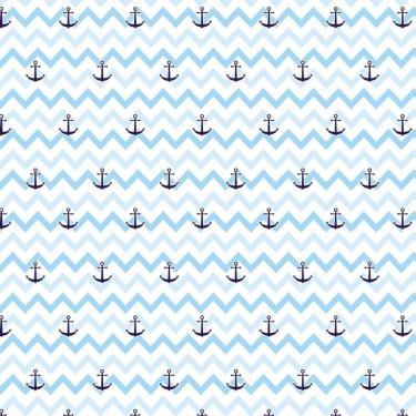 Imagem de Papel De Parede Chevron Azul Claro Com Ancora Adesivo Quarto