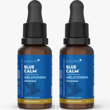 Imagem de Kit 2 Blue Calm Melatonina Maracuja Gotas 20ml - PuraVida-Unissex