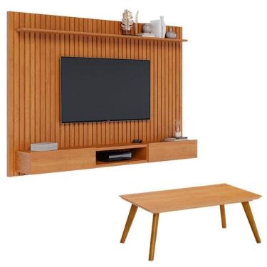 Imagem de Painel Suspenso Loft 2.2 Com Mesa De Centro Classic Nature - Imcal