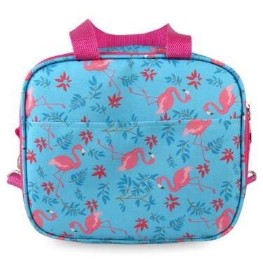 Imagem de Lancheira Térmica Infantil Quadrada Fitness Com Alça Flamingo - Vou Le