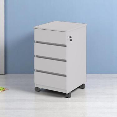 Imagem de Gaveteiro 04 Gavetas Com Trava Volunt Cinza