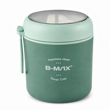 Imagem de Pote Térmico 530ml Aço Inoxidável com Colher - Marmita Térmica Portátil Conserva 8h Quente Frio BPA Free