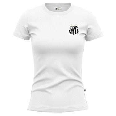Imagem de Camiseta Feminina Santos Oficial Baby Look Escudo Torcedor-Feminino