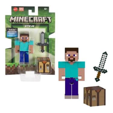 Imagem de Figura de ação Minecraft Vanilla Steve 3.25 Mattel GTP08
