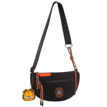 Imagem de Bolsa Garfield Semax Transversal Meia Lua Pequena GF25029, Preto