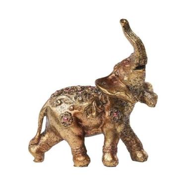 Imagem de Escultura De Elefante Em Resina Feita À Mão 3D Presente De Casamento Ú