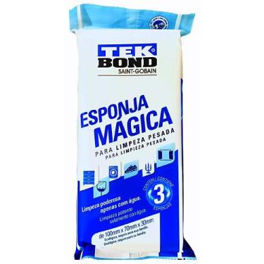 Imagem de Esponja Mágica de Limpeza Pesada TekBond - 3 Unidades (2+1 Grátis)