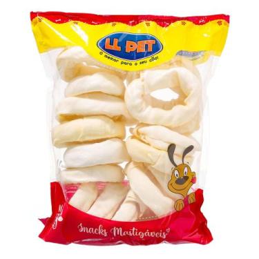 Imagem de Brinquedo mordedor petisco snacks osso pet natural donut para caes de 
