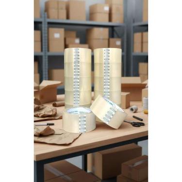 Imagem de FITA ADESIVA ACRÍLICA 45mm x 100m TRANSPARENTE C/ 5 Rolos - Congratula