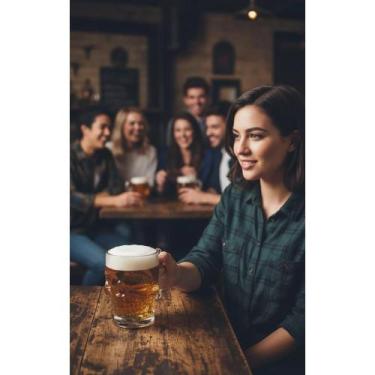 Imagem de Caneca Chopp Vidro Caveira Rock Style 510ml - Congratulations Store