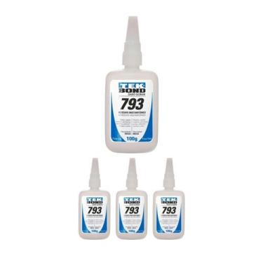 Imagem de Kit 4 Adesivo Instantâneo 100g 793 Tekbond