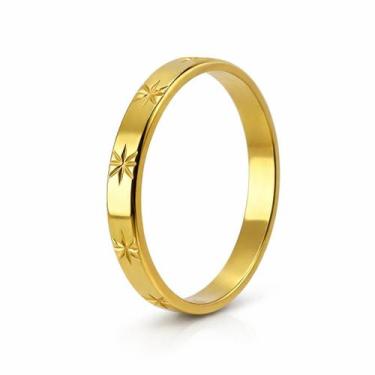 Imagem de Aliança em Ouro 18K 3,00 mm Trabalhada - Joia de Noivado ou Casamento 