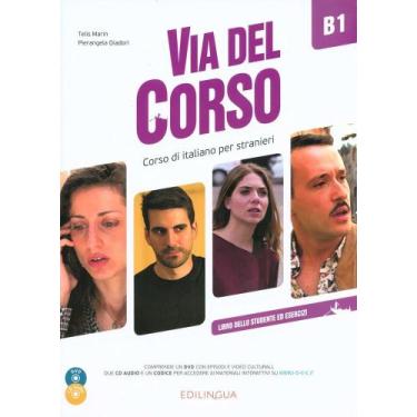 Imagem de Via Del Corso B1 - Libro Dello Studente Ed Esercizi + CD Audio (2) + D