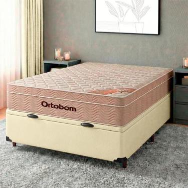 Imagem de Conjunto Cama Box Bau Casal + Colchão Airtech Ortobom