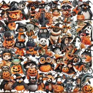 Imagem de Adesivos PET À Prova d'Água De Animais Fantasiados De Halloween 50PCS 