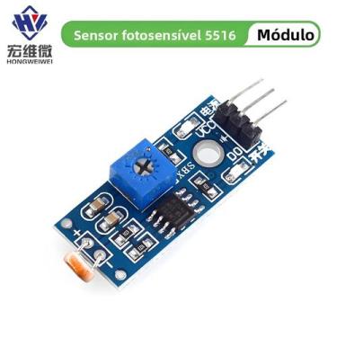 Imagem de Módulo De Sensor Fotossensível De 3 Pinos 3.3V-5V Para Detecção De Luz