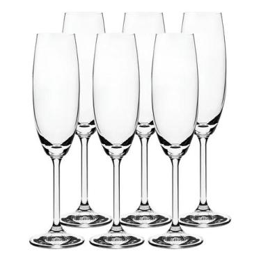 Imagem de Jogo 6 Taças Champagne Cristal Gastro 220ml Bohemia Cor Inco - Congrat