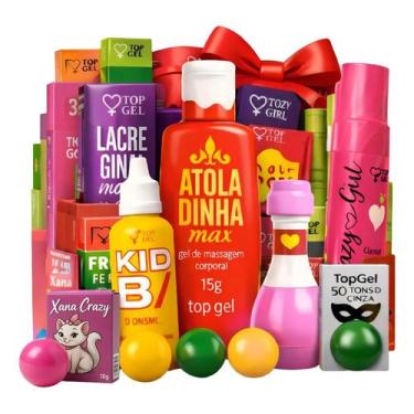 Imagem de Kit Sexshop 17 Completo Lubrificante Excitantes Gel Sex Shop - Congrat