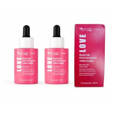 Imagem de Óleo de Rosa Mosqueta - Kit 2 Unidades 30ml - 100% Puro Max Love - Hidratação Profunda e Suavidade - Óleo Facial e Corporal