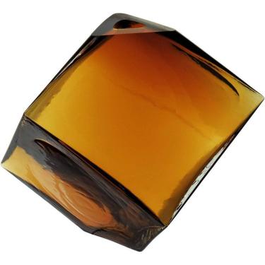Imagem de VASO DECORATIVO ENFEITE PLANTA VIDRO 11x11x11cm ÂMBAR