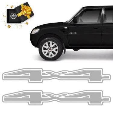 Imagem de Par Adesivos 4x4 Pajero Tr4 2014/16 Emblema Lateral Resinado - SPORTIN