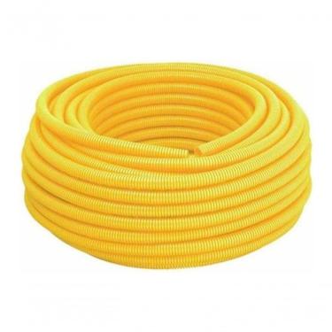 Imagem de Conduíte Corrugado 5-8 para Passagem de Fiação Elétrica Rolo 50M Amarelo Dinoplast