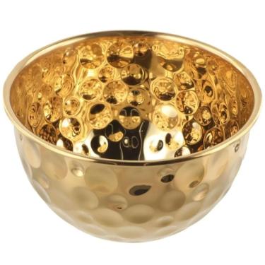 Imagem de Tigela BSL3881-4 Multiuso em Inox Capacidade 2 e 5 Litros Versátil para Mesa Posta Cozinha Buffet Dourado Compre Desejos