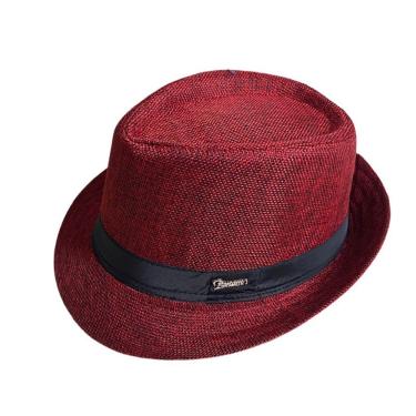 Imagem de Chapéu Panamá Fedora OEM 1104 em Palha Sintética Tamanho Único 58 Vermelho Social Clássico Unissex