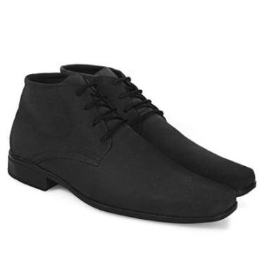 Imagem de Bota Social Masculino San Lorenzo Cano Alto Confortavel Leve Elegante Bico Fino Nobuck-...