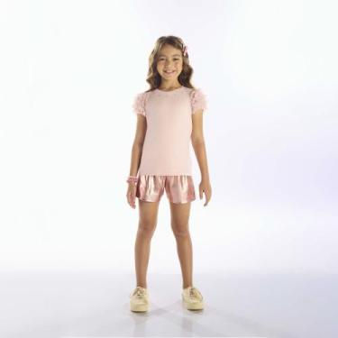 Imagem de Short Infantil Menina - Rosa - 52309-11 - Pulla Bulla, 4, Rosa