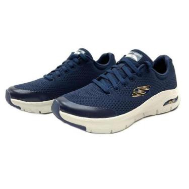 Imagem de Tênis Skechers com Cadarço Arch Fit Masculino, 41, Marinho