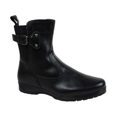Imagem de Bota Rasteira Cano Curto Mooncity R.71128, Preto, 35