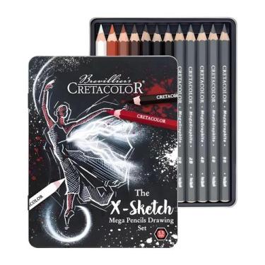 Imagem de Estojo Lapis Esboço Cretacolor Mega The X-sketch 12 Peças