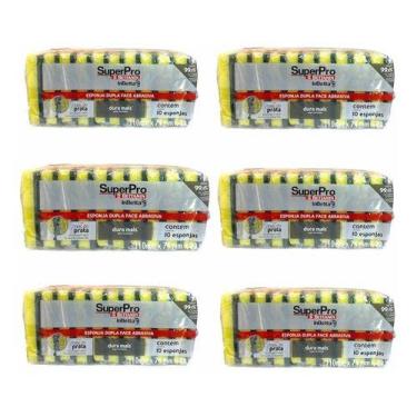 Imagem de Kit C/6 Esponja Dupla Face Esfrebom Superpro Bettanin Pct 10
