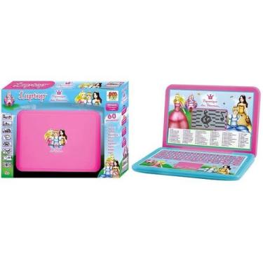 Imagem de Laptop Infantil 60 Atividades Computador Didatico Princesas DMT TOYS D