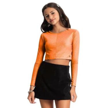 Imagem de Blusa cropped juvenil menina - minty -, 12, Laranja